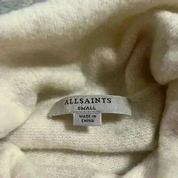 ALLSAINTS cream cowl neck sweater small - Picture 5 of 6